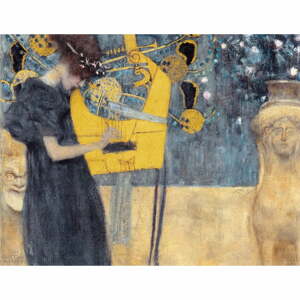 Reprodukce obrazu Gustav Klimt - Music, 90 x 70 cm