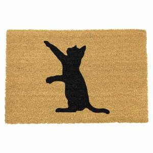 Rohožka z přírodního kokosového vlákna Artsy Doormats Cat, 40 x 60 cm