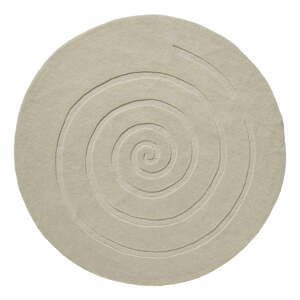 Krémově bílý vlněný koberec Think Rugs Spiral, ⌀ 140 cm