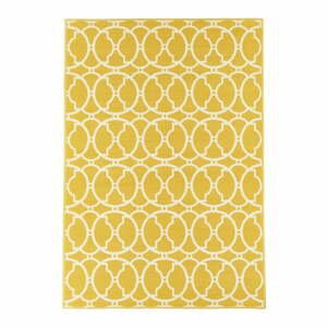 Žlutý venkovní koberec Floorita Interlaced, 133 x 190 cm