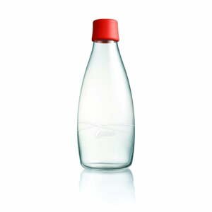 Červená skleněná lahev ReTap, 800 ml