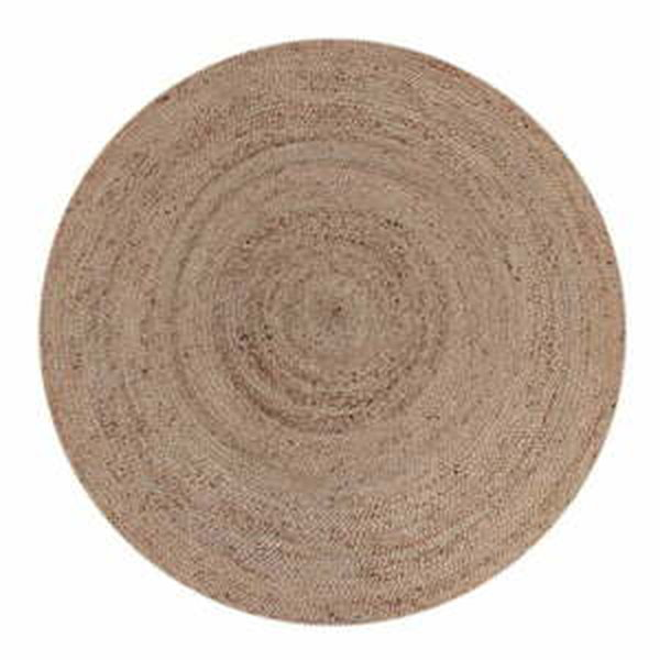 Hnědý jutový kulatý koberec ø 180 cm – LABEL51